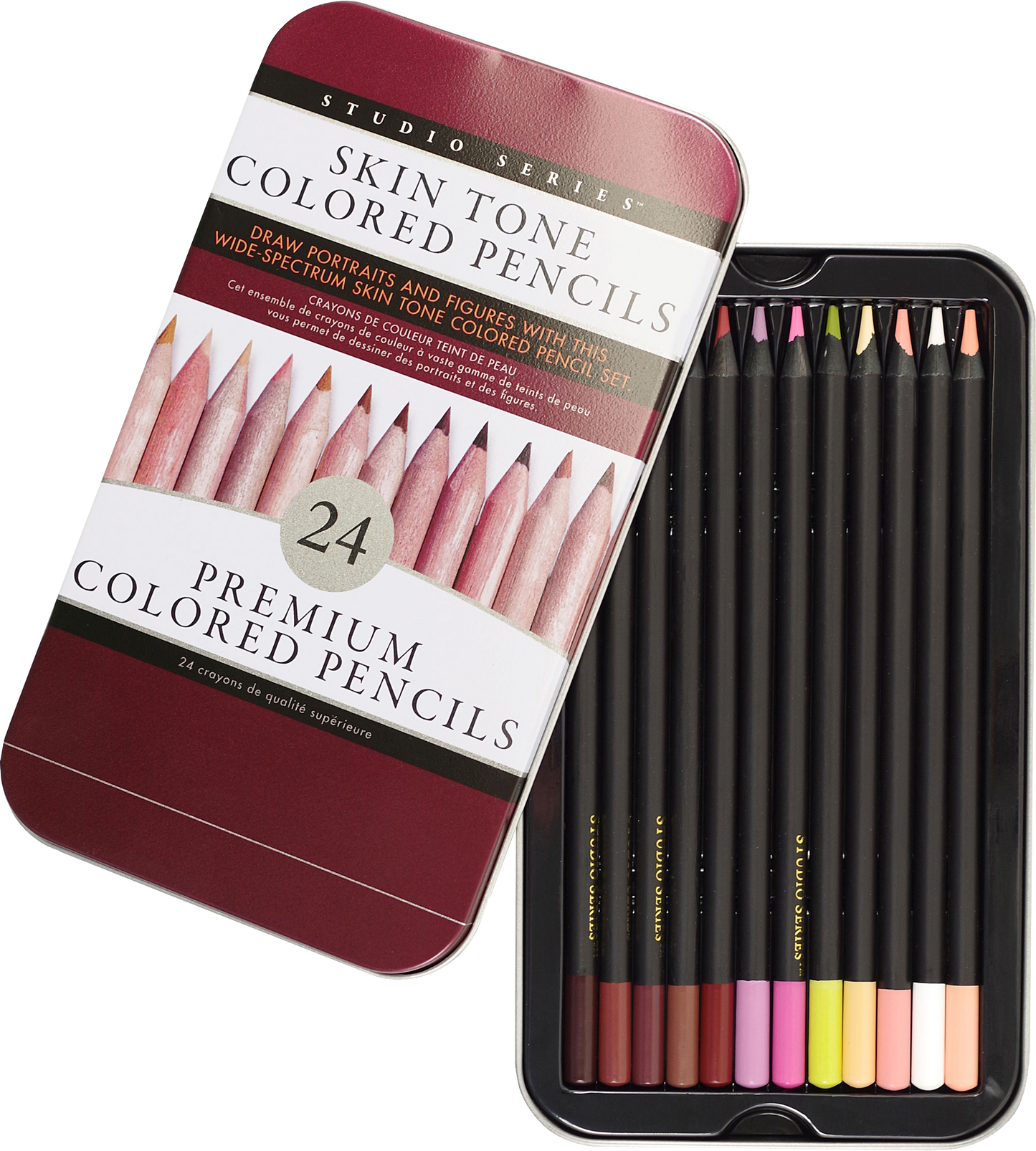 Peter Pauper Press - Skin Tone Colored Pencils (Set of 24)