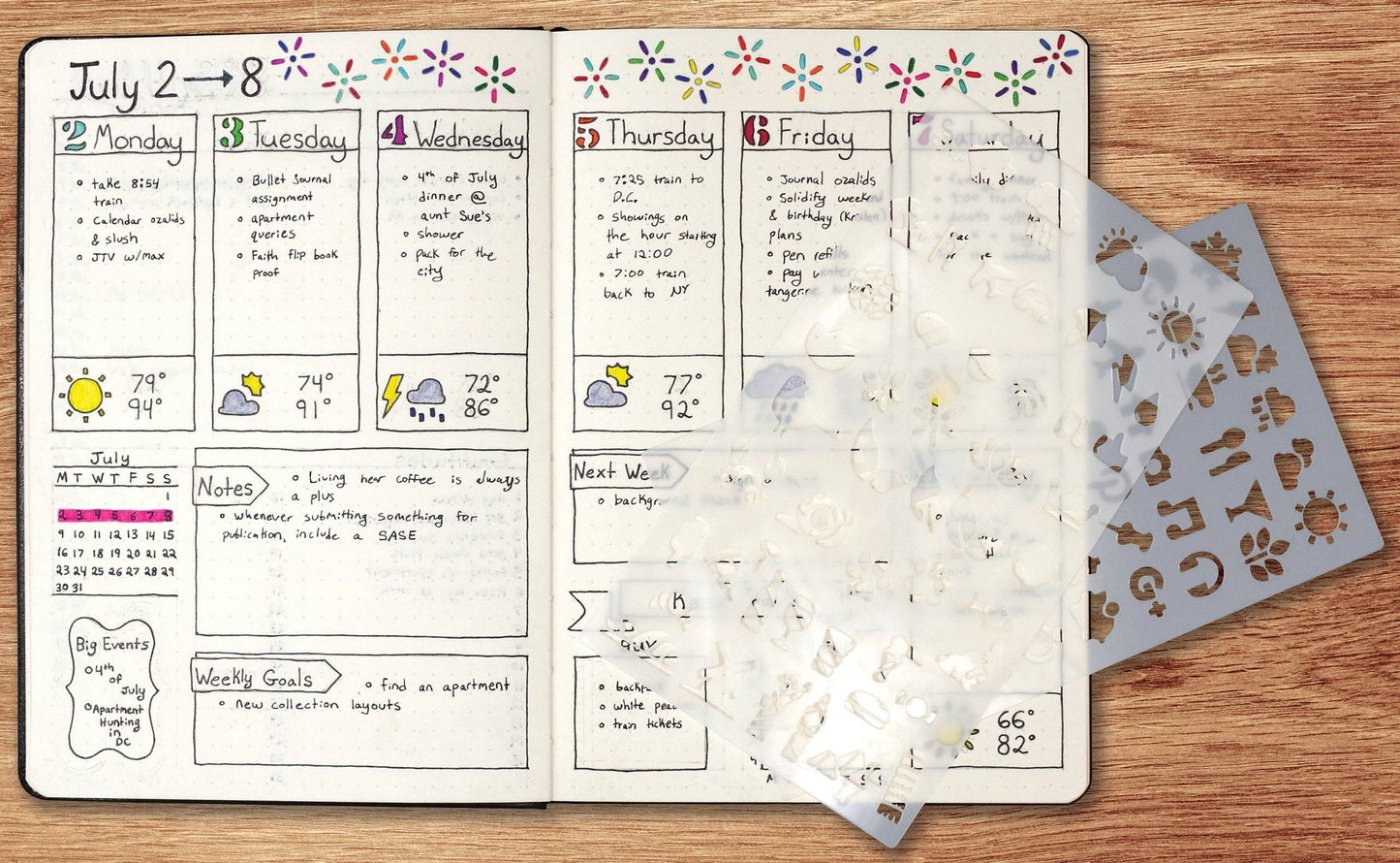 Dotted Journal Stencil Set