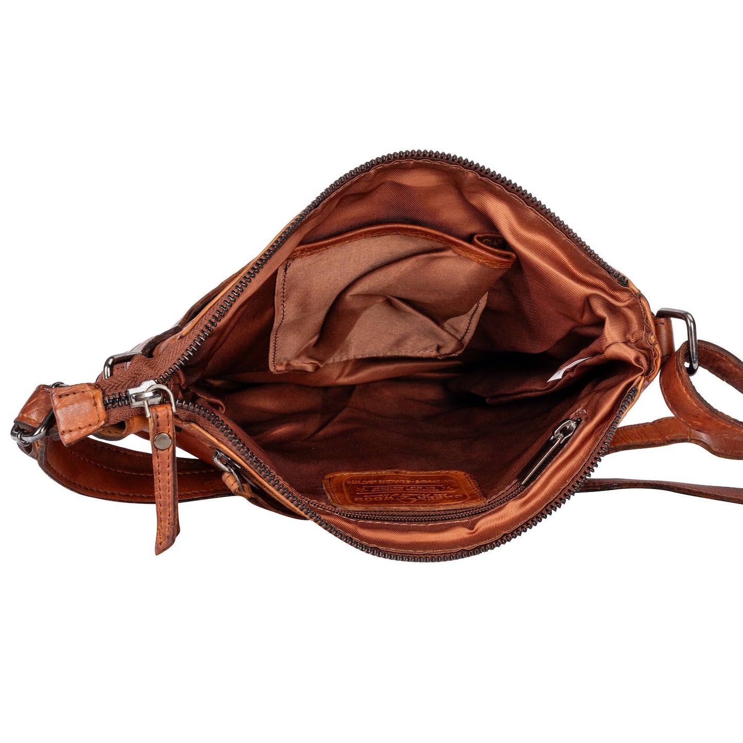 Greenwood Leather : Leather Shoulder Bag Nora - Cognac