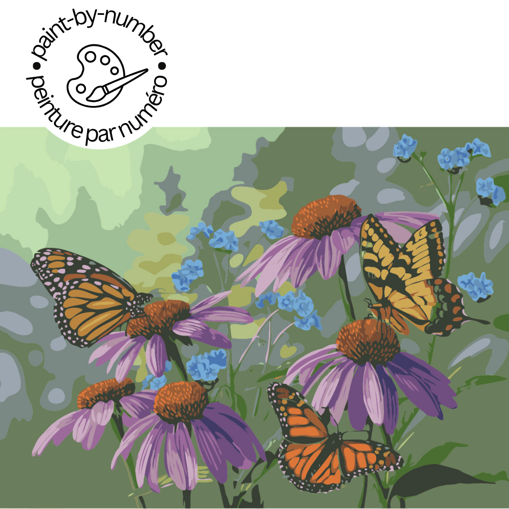 Diamond Brands - PAINT-BY-NUMBER KIT Butterfly Garden by Jeff Hoff