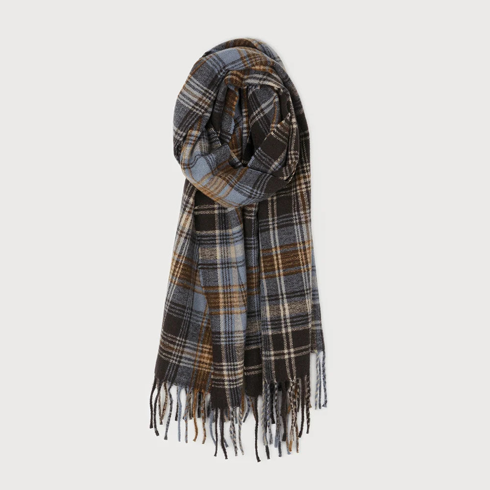 Soft & Warm Scarf w/ Fringe Sky