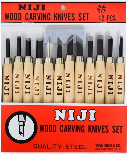 Yasutomo Niji Wood Craving Set 12pcs
