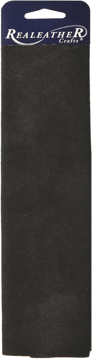 Realeather Suede Trim Piece Black 8.5x11"