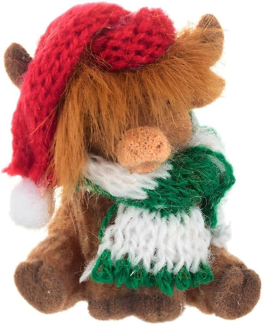 Holiday Highland Cow Charm