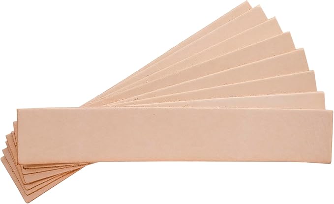 Realeather Crafts Small Leather Bookmark 8/pk Natural