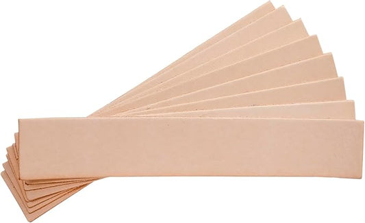 Realeather Crafts Small Leather Bookmark 8/pk Natural