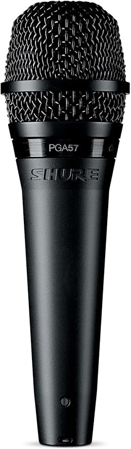 Shure PGA57 Dynamic Microphone - Professional Quality Instrument Mic with Cardioid Pick-up Pattern, 3-in XLR Connector, Stand Adapter and Zipper Pouch, No Cable (PGA57-LC)