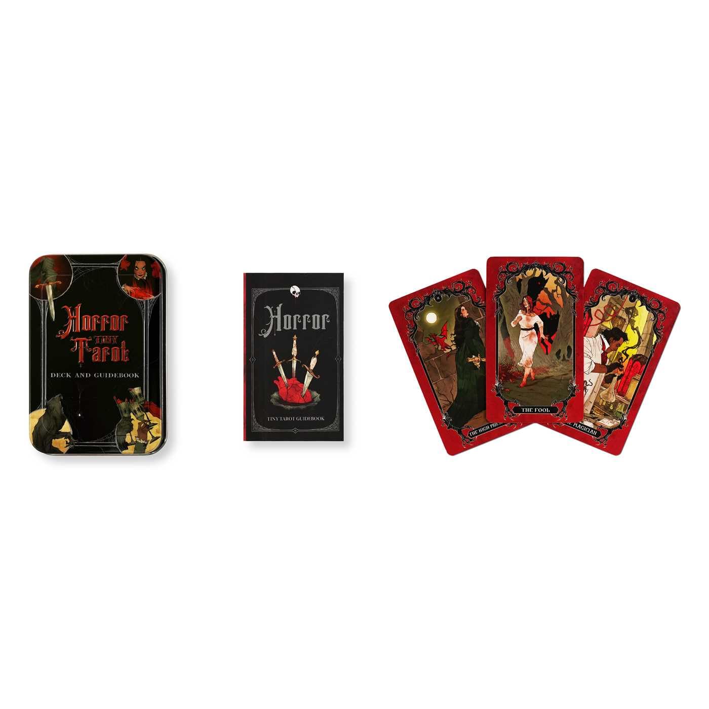Horror Tiny Tarot Deck and Guidebook