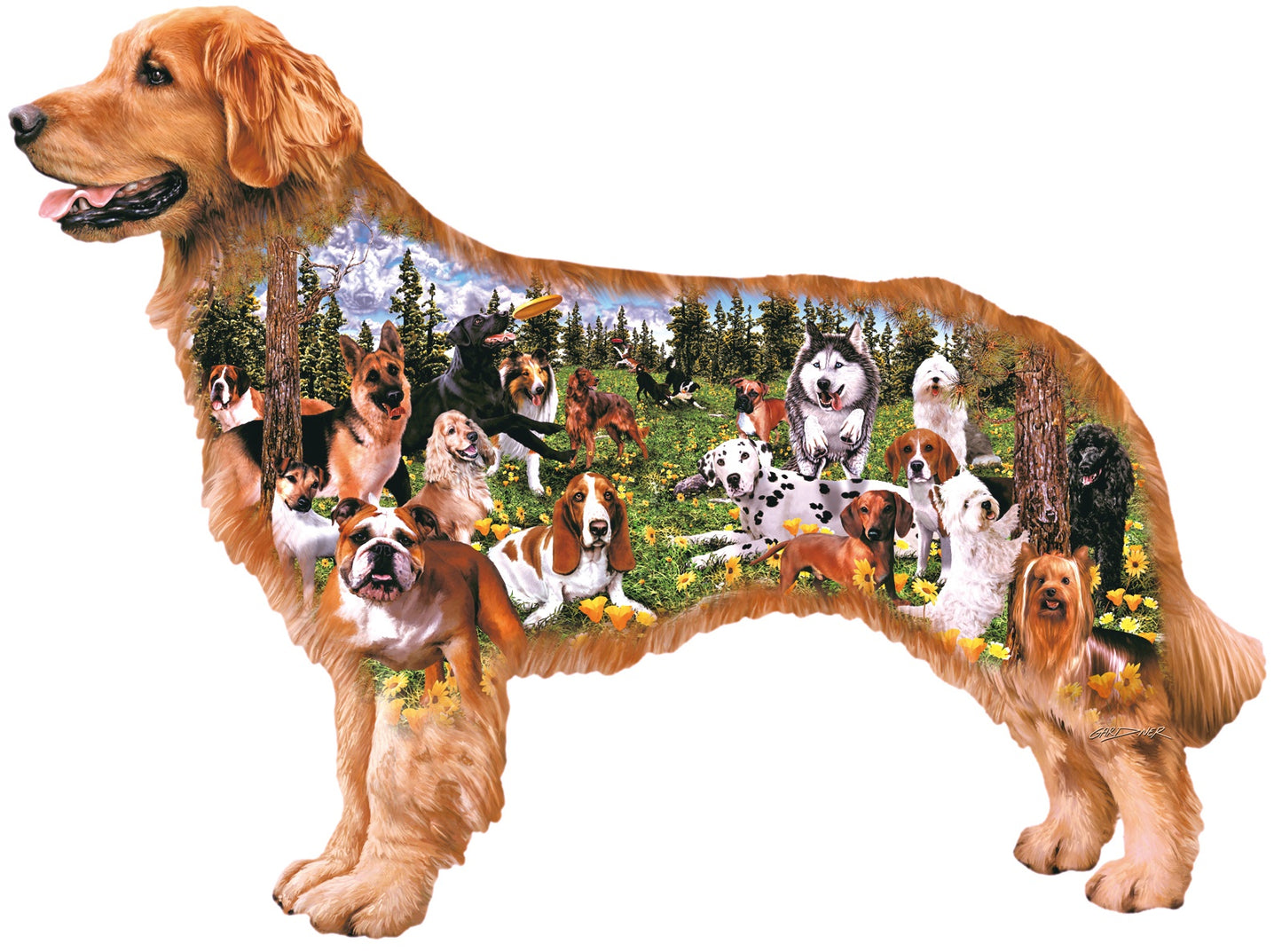Dog Shaped Puzzle 350 Pieces