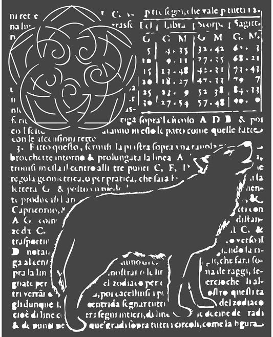 Stamperia - Arctic Antarctic Stencil - Wolf 7.87x9.84"
