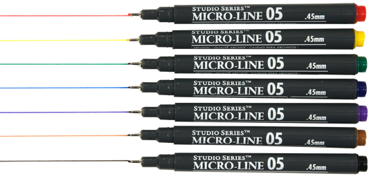 Peter Pauper Press - Studio Series Colored Micro-Line Pen Set (Set of 7)