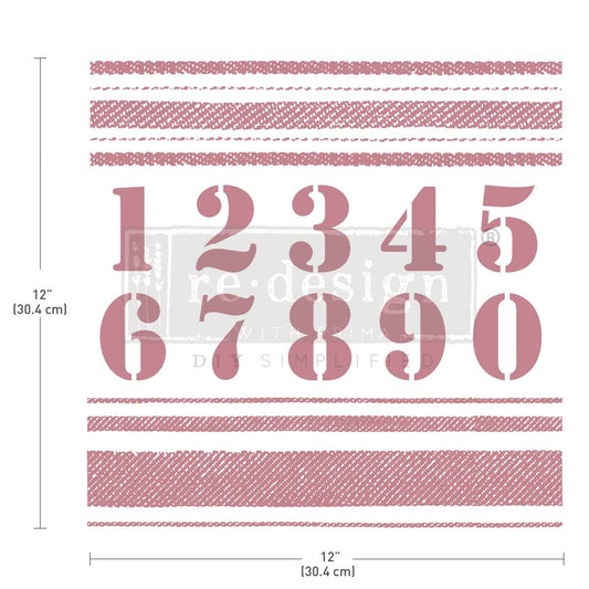 Re-Design With Prima® Clearly Aligned Decor Stamps - Stripes 12x12"