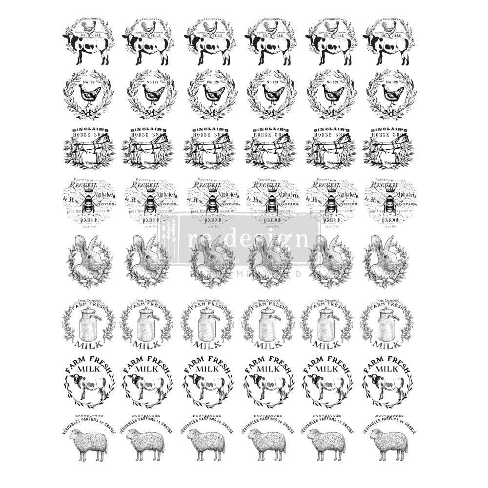 Re-Design With Prima® Knob Transfer - Farm Sweet Farm 9x11"