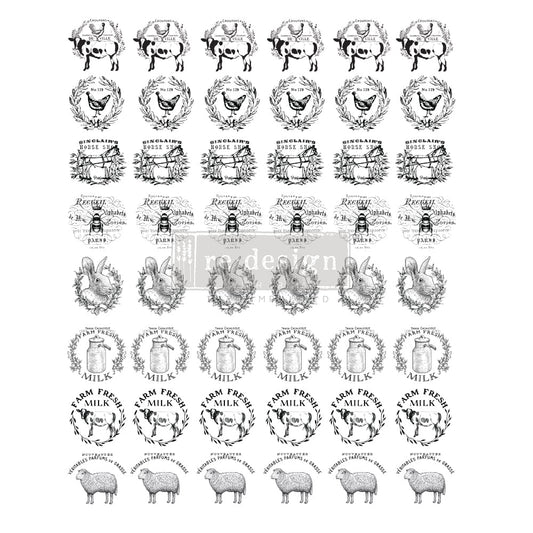 Re-Design With Prima® Knob Transfer - Farm Sweet Farm 9x11"