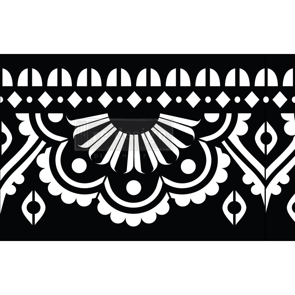 Re-Design With Prima® Stick & Style Stencil Roll - Mendhi Border 3 yd
