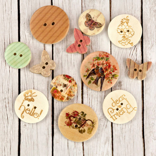 Prima Wood Button Fairy Rhymes