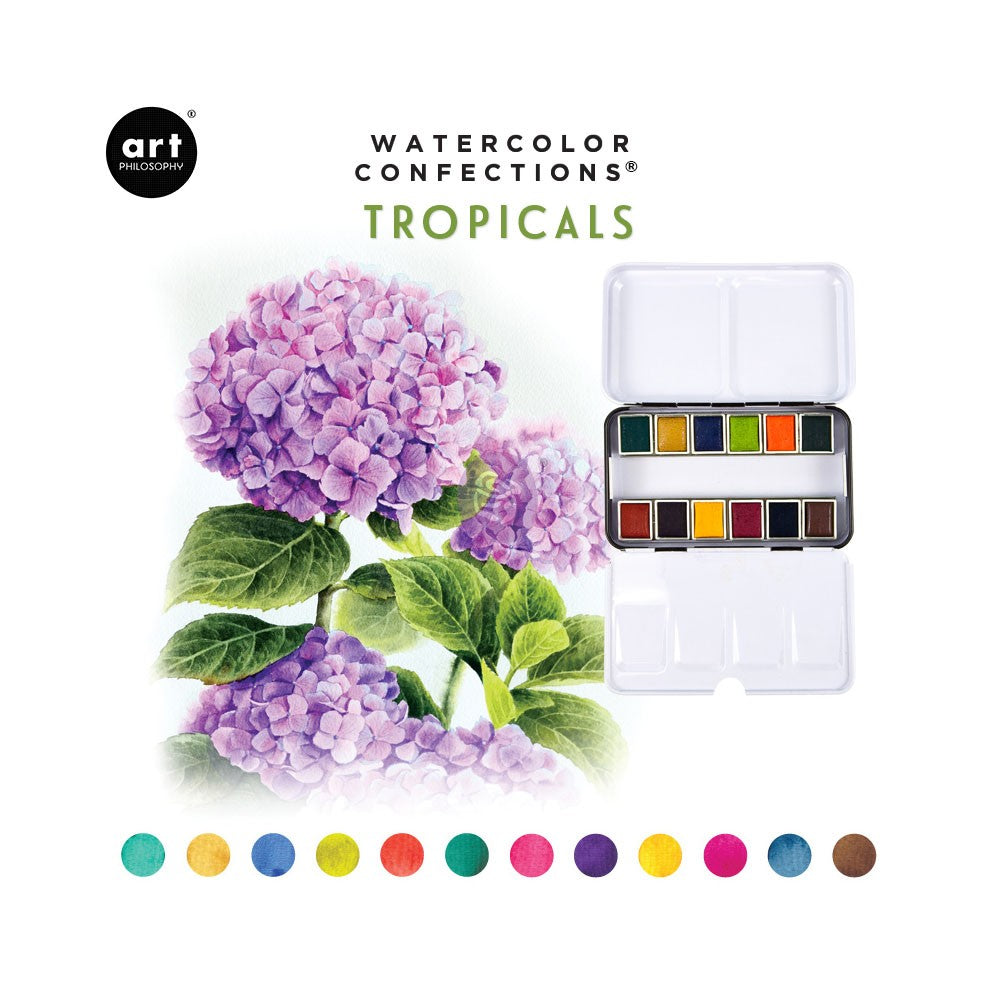 Art Philosophy : Watercolour Confections Pan Set - Colour Variety