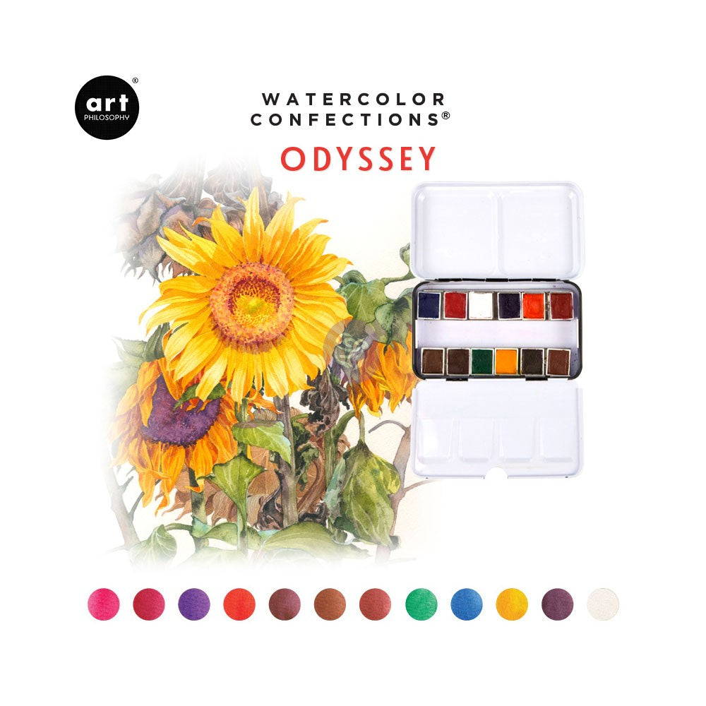 Art Philosophy : Watercolour Confections Pan Set - Colour Variety