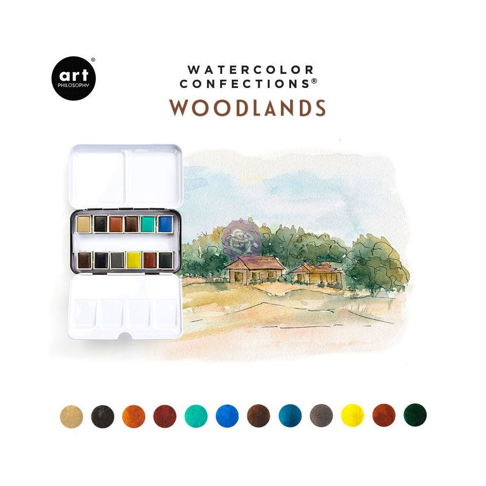 Art Philosophy : Watercolour Confections Pan Set - Colour Variety