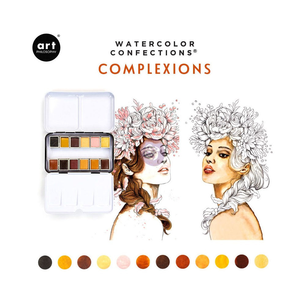 Art Philosophy : Watercolour Confections Pan Set - Colour Variety