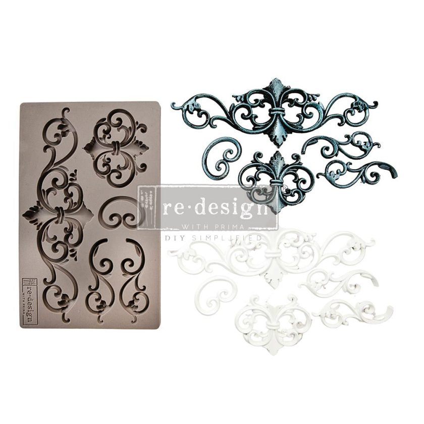 Re-Design With Prima® Decor Moulds - Tilden Flourish - 5"x8", 8mm