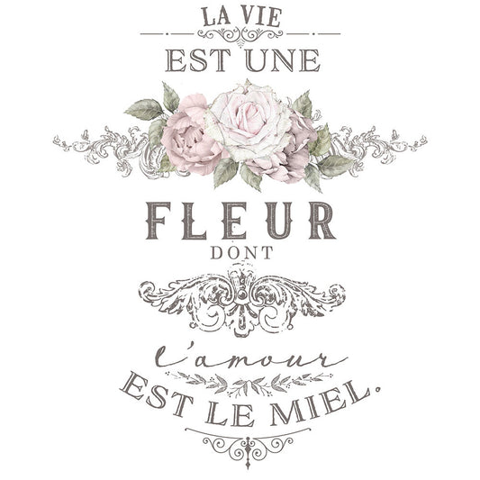 Re-Design With Prima® Decor Transfers - L'amour Est Le Miel 24x35"