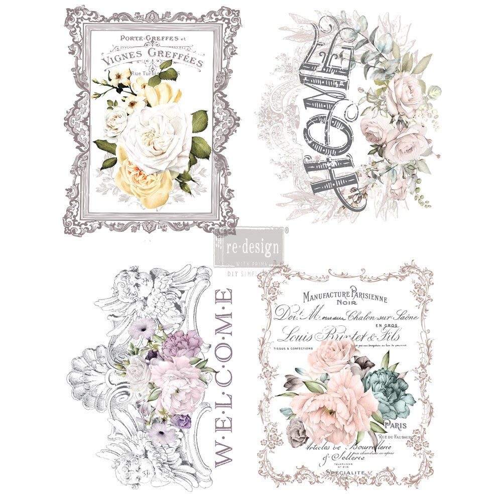 Re-Design With Prima®  Decor Transfer : Floral Home 24x35"