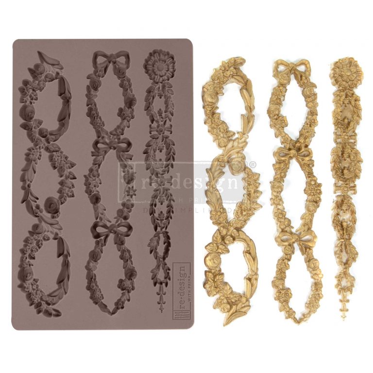 Re-Design With Prima® Decor Moulds  – Floral Chain 5x8"