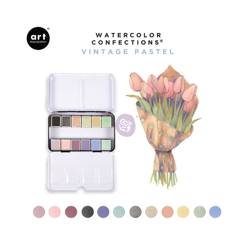 Art Philosophy : Watercolour Confections Pan Set - Colour Variety