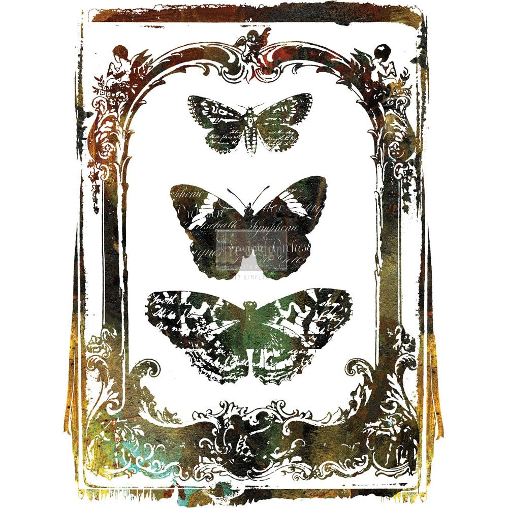 Re-Design With Prima® Decor Transfers -  Butterfly Frame - 22x30"