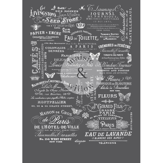 Re-Design With Prima® Decor Transfers - Maisie & Willow - Delightful Labels 17x24"