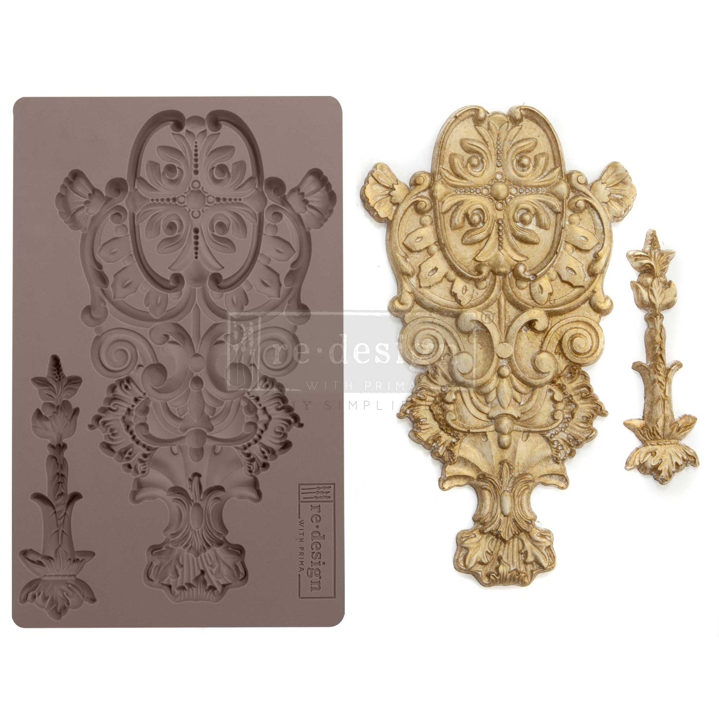 Re-Design With Prima® Decor Mould Golden Emblem 5"x8"