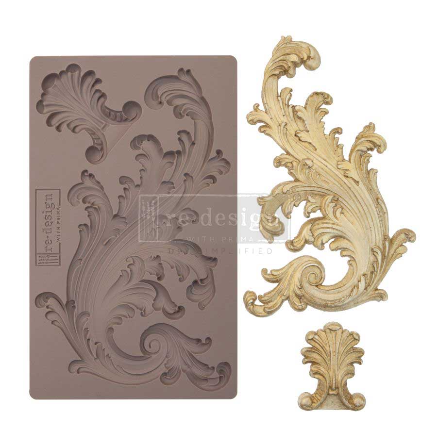 Re-Design With Prima® Decor Mould - Portico Scroll I 5x8"