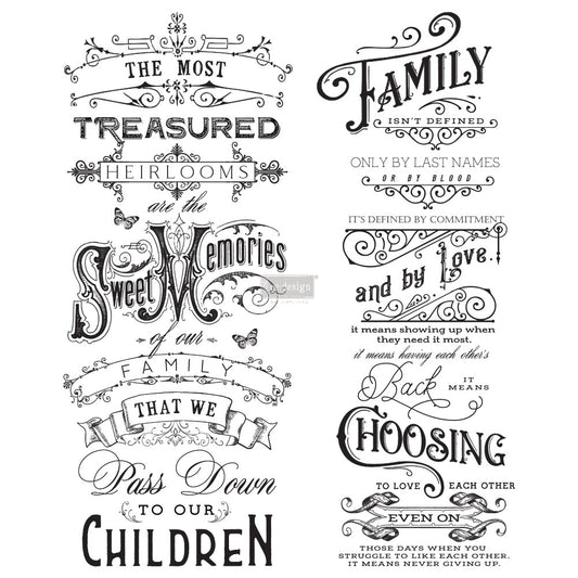 Re-Design With Prima® Decor Transfers - Family Heirlooms 21.8x27"
