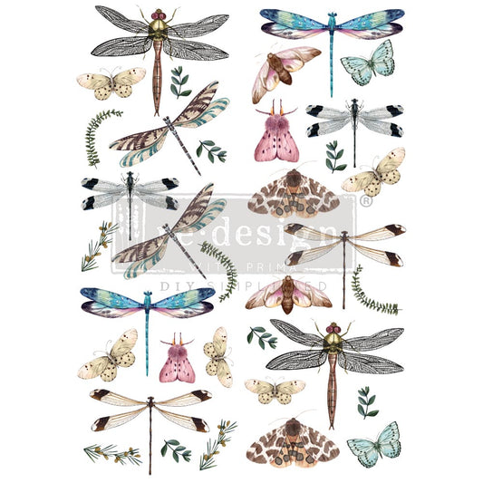 Re-Design With Prima® Decor Transfers - Riverbed Dragonflies - 24x35"