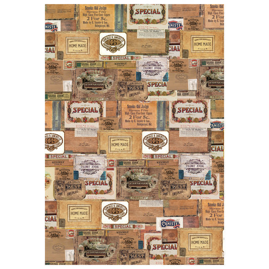 Re-Design With Prima® Decor Transfer - Vintage Cigarbox 22x32"