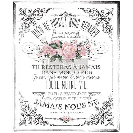 Re-Design With Prima® Decor Transfers - My Heart 24x35"