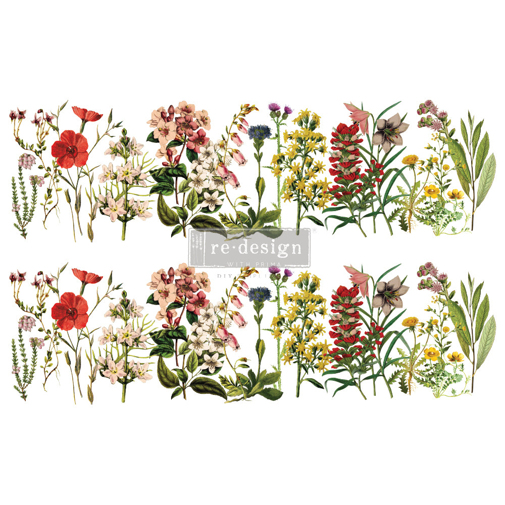 Re-Design With Prima® Decor Transfers - The Flower Fields - 24x35"