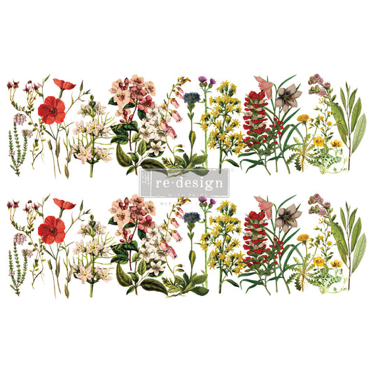 Re-Design With Prima® Decor Transfers - The Flower Fields - 24x35"