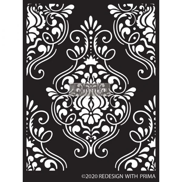 Re-Design With Prima® Decor Stencil - Flourish Emblem 9x13.5"