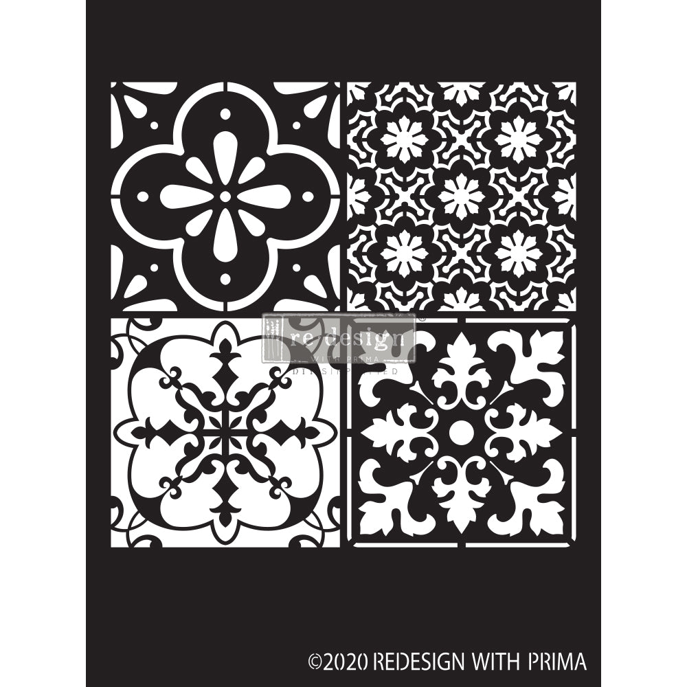 Re-Design Decor Stencil - Coastal Tile 9x13.5"