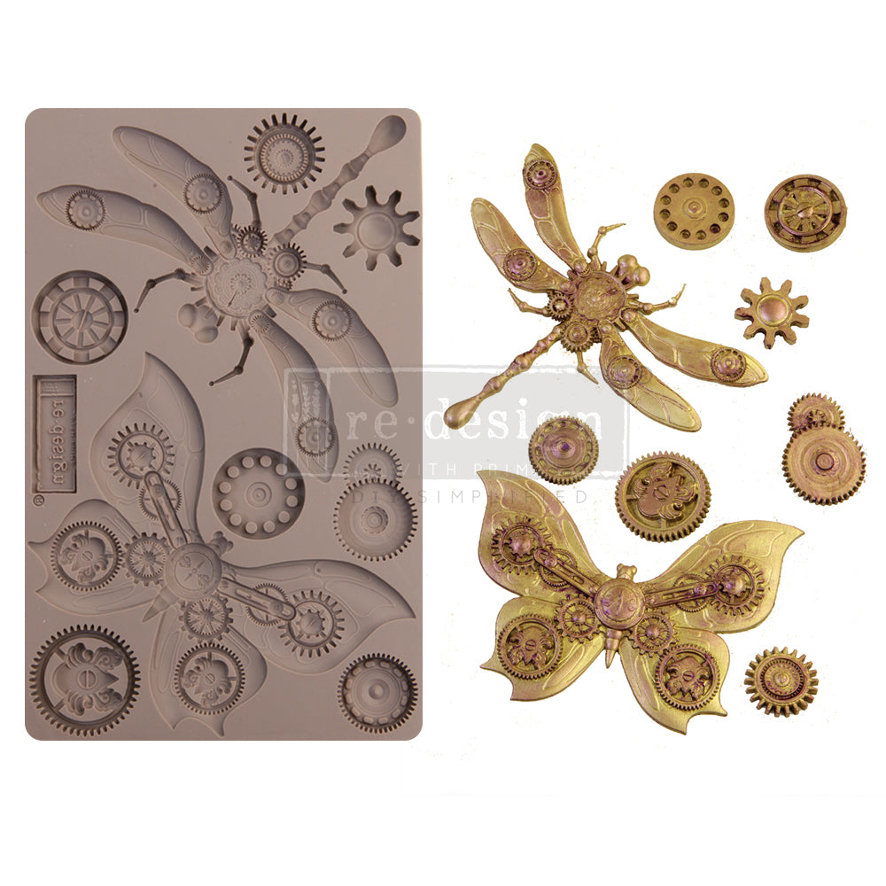 Re-Design With Prima® Decor Mould - Mechanical Insectica 5x8"
