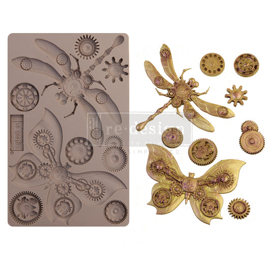 Re-Design With Prima® Decor Mould - Mechanical Insectica 5x8"