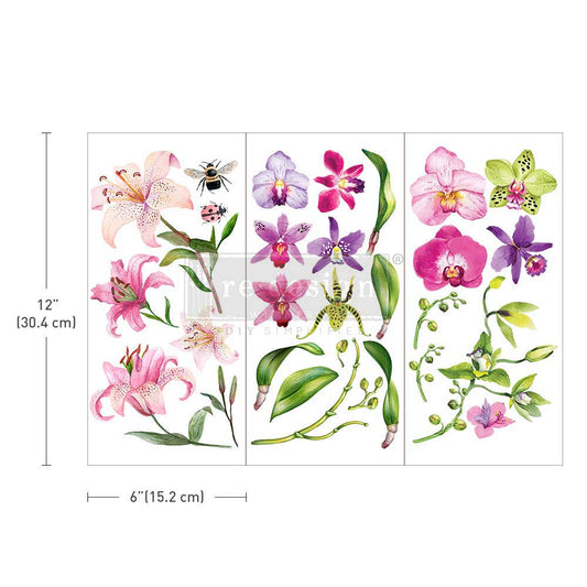 Re-Design With Prima® Mini Transfer - Sunset Tropics - 6x12", 3 sheets