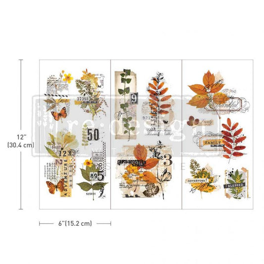 Re-Design With Prima® Middy Transfer - Foliage Collection -4 Sheets, 8.5x11"