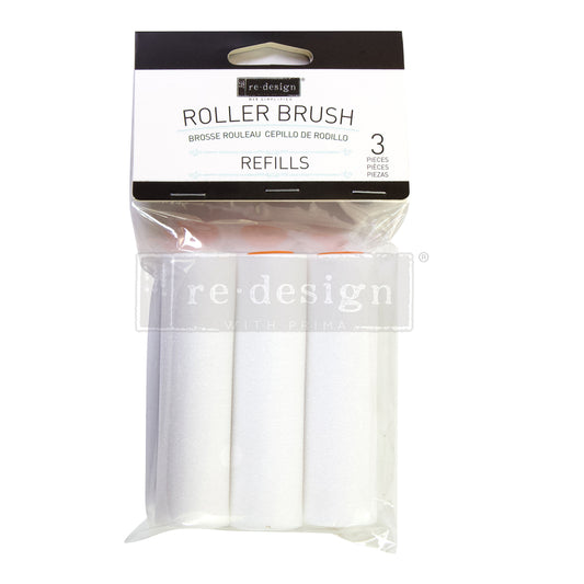 Re-Design With Prima® Roller Brush Refills - 3 Pack, 4"x1"