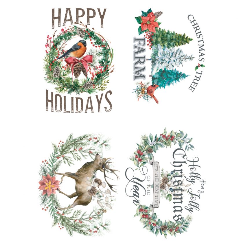 Re-Design With Prima® Decor Transfers - Holly Jolly Xmas - 24x35"