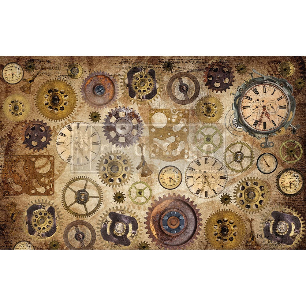 Re-Design With Prima® Decoupage Decor Tissue Paper - Timework - 19.5 x 30"