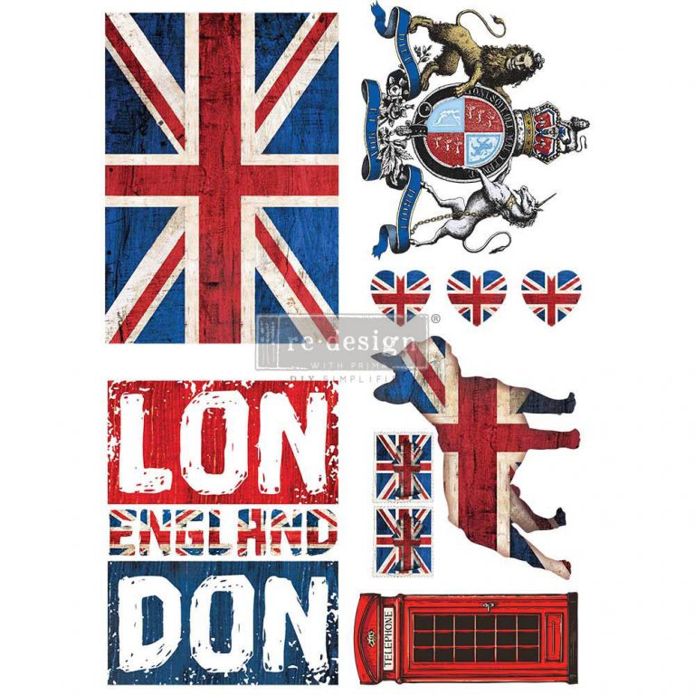 Re-Design With Prima® Decor Transfers : London Love 24x35"