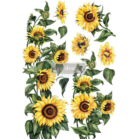 Re-Design With Prima® Decor Transfers - Sunflower - 24x35"